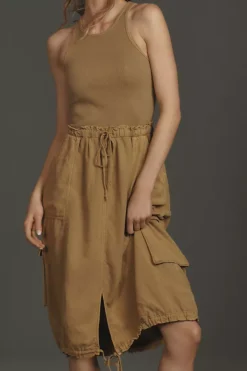 Daily Practice By Anthropologie High-Neck Tank Twofer Dress -Anthropologie Shop 80592488 025 b3