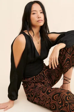 Hutch Cold Shoulder Banded Top