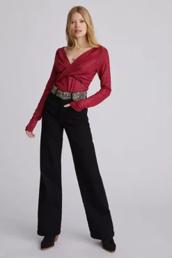 Anthropologie Twist-Front Shimmer Top -Anthropologie Shop 81738379 060 m4