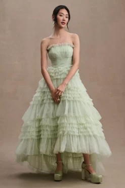 Mac Duggal Tiered Strapless Tulle A-Line High-Low Gown -Anthropologie Shop 84205145 038 b3
