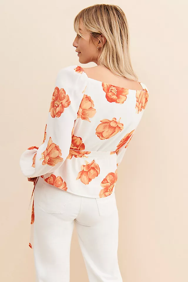 Anthropologie The East Order Fallen Flowers Wrap Top 2 Anthropologie The East Order Fallen Flowers Wrap Top - Image 2