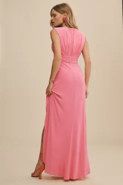 Ieena For Mac Duggal Sleeveless Ruched Side-Slit Gown -Anthropologie Shop 85353266 066 b4
