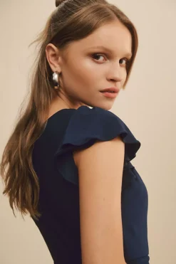 Mac Duggal Ruffled One-Shoulder Draped Column Gown -Anthropologie Shop 85354850 041 b4